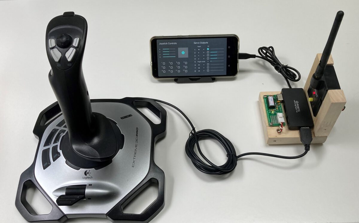 Joystick model remote control with iRangeX multiprotocol module and Android smart device – even more compact!